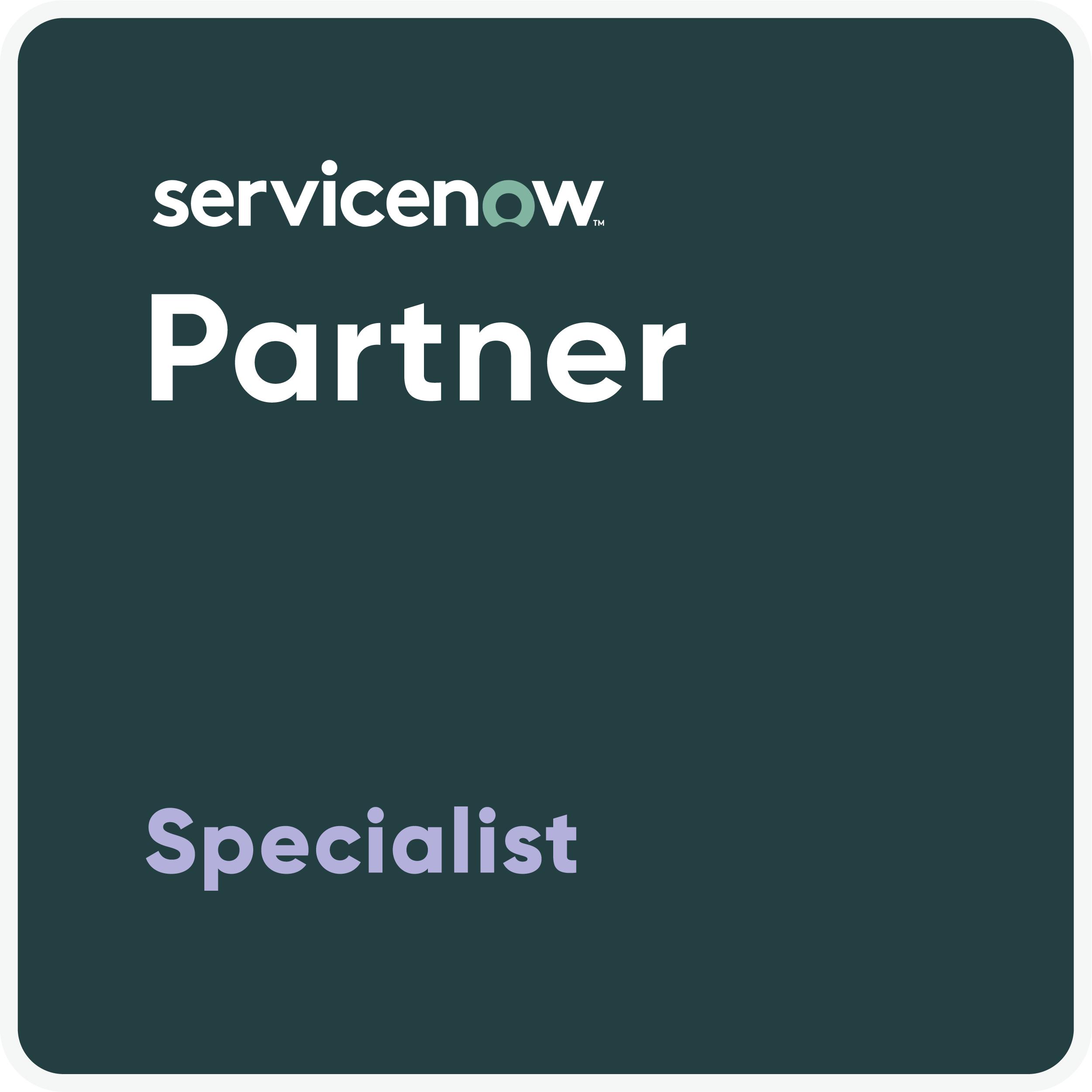 Service Now Partner logo.