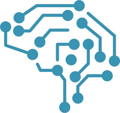 Graphic of circuit board which looks like a brain